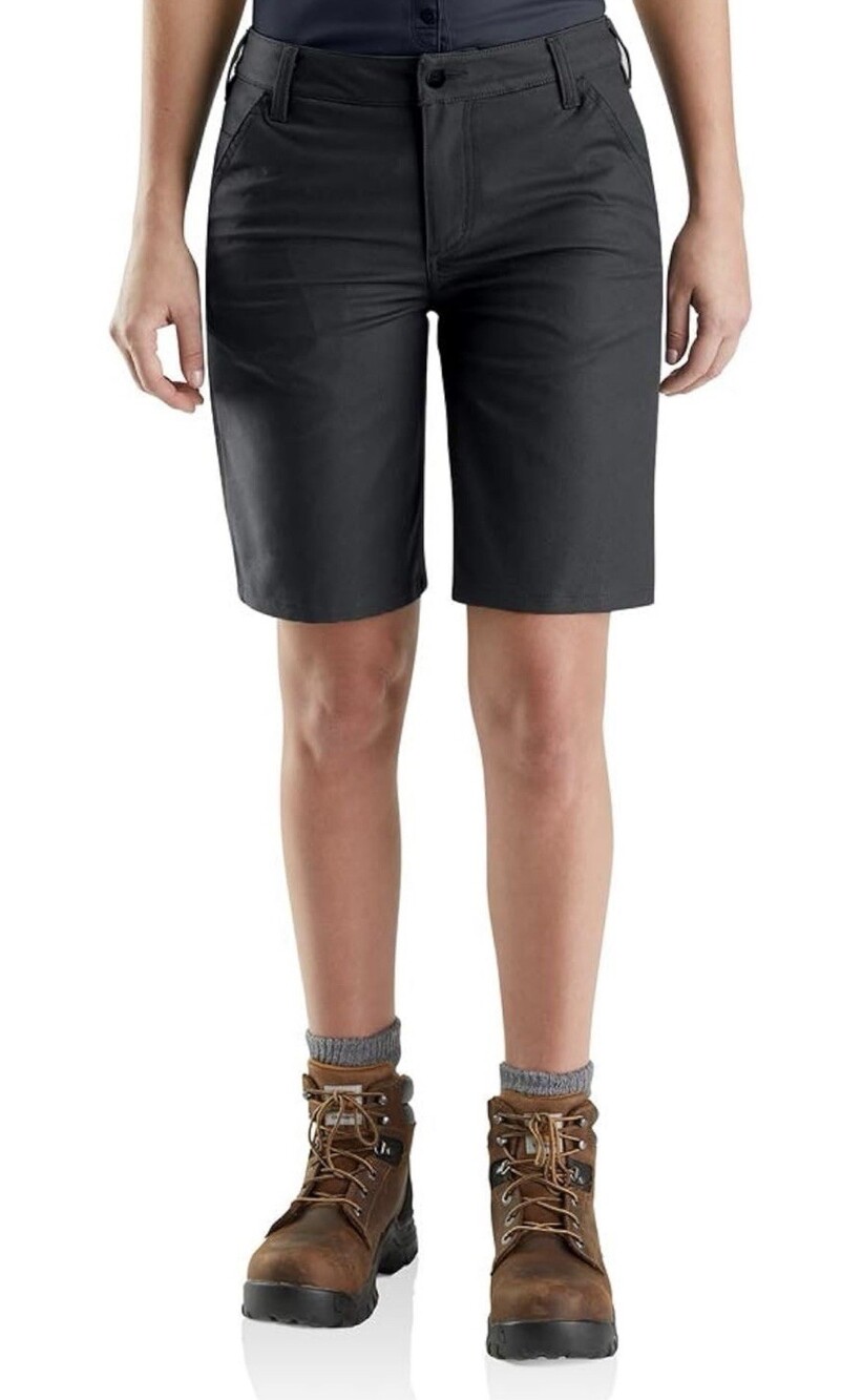 Carhartt Womens Rugged Flex Canvas Work Shorts Black 18/10 NWT
